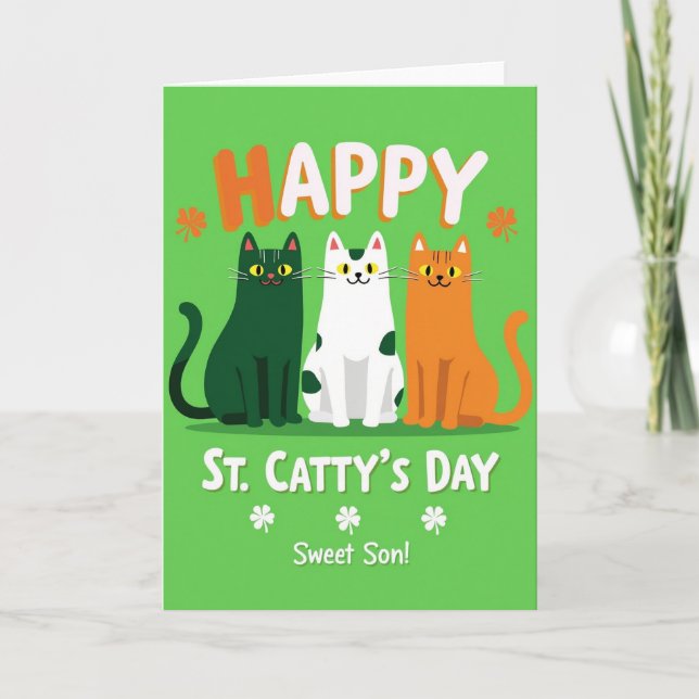 Happy St Cattys Day Sweet Son Card (Front)