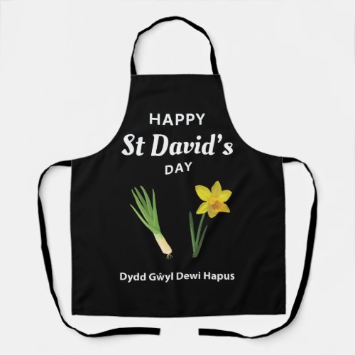 Happy St Davids Day Dydd Gŵyl Dewi Hapus 4 Apron