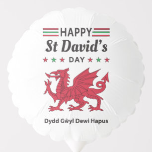 Happy St David's Day Dydd Gŵyl Dewi Hapus 5 Balloon