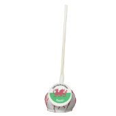 Happy St. David's Day Red Dragon Welsh Flag Cake Pops (Front)