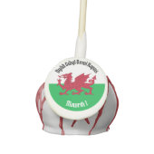 Happy St. David's Day Red Dragon Welsh Flag Cake Pops (Front)