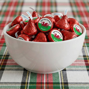 Happy St. David's Day Red Dragon Welsh Flag Hershey®'s Kisses®