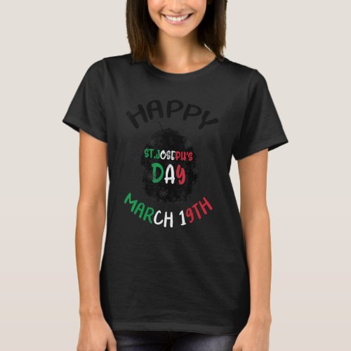 Happy St Josephs Day Jesus Sfingi Zeppole Christ  T_Shirt