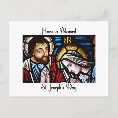 Happy St Josephs Day Postcard