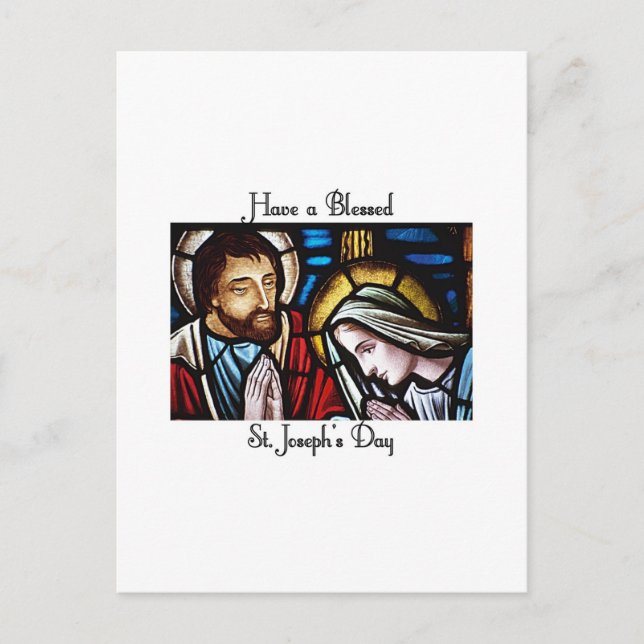 Happy St. Joseph's Day Postcard (Front)