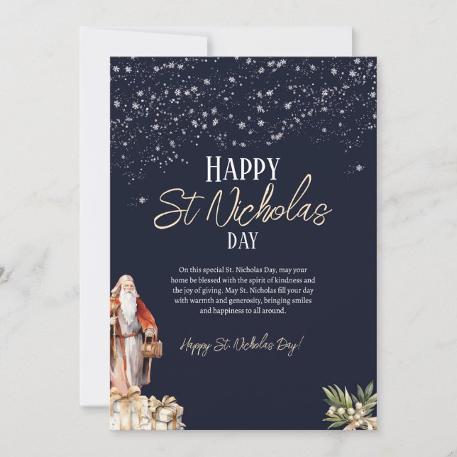 Happy St. Nicholas Day Greeting Card (Front)