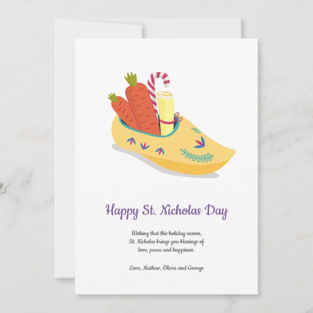 Happy St. Nicholas Day Greeting Holiday Card (Front)