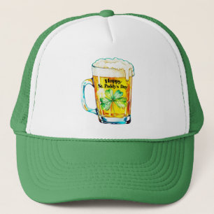 Happy St Paddy's Day Beer Mug Shamrock Irish Pride Trucker Hat