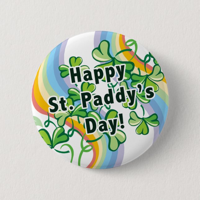 Happy St. Paddy's Day Button (Front)