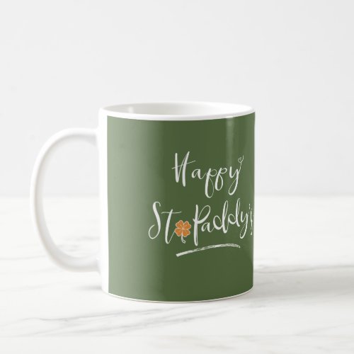 Happy St Paddys Orange Shamrock ID336 Coffee Mug