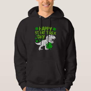 Happy St Pat Rex Day Dino Shamrock St Patricks Day Hoodie