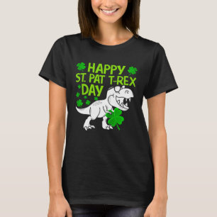 Happy St Pat Rex Day Dino Shamrock St Patricks Day T-Shirt