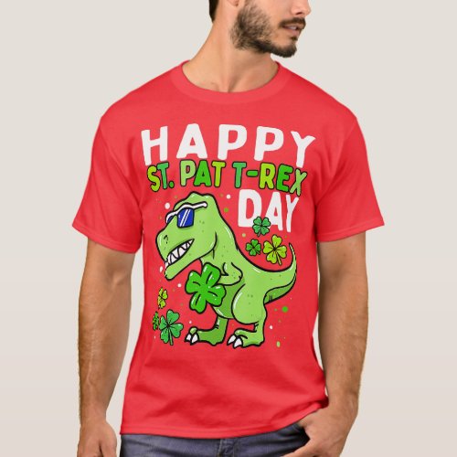 Happy St Pat rex Day Dino St Patricks Day oddler B T_Shirt
