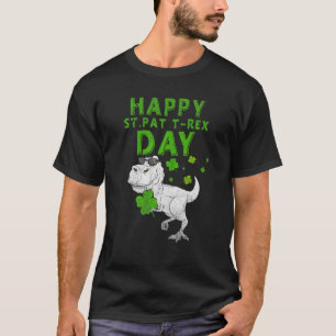 Happy St Pat Rex Day Dinosaur St Patricks Day Boys T-Shirt
