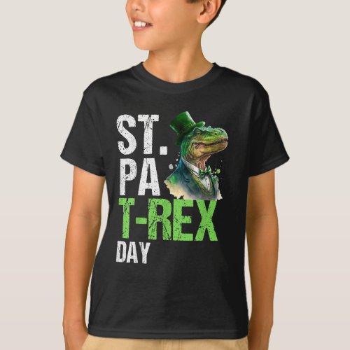 Happy St PaT_rex Day Dinosaur St Patricks Day T_Shirt
