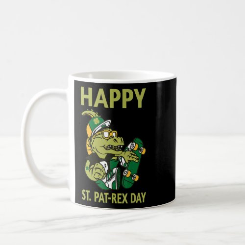 Happy St Pat Rex Day Irish St Patricks Day Drinki Coffee Mug