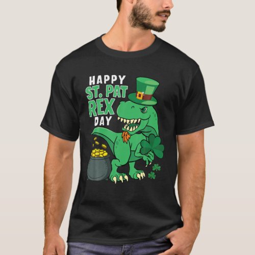 Happy St Pat Rex Day  St Patricks Day Toddler Boy T_Shirt