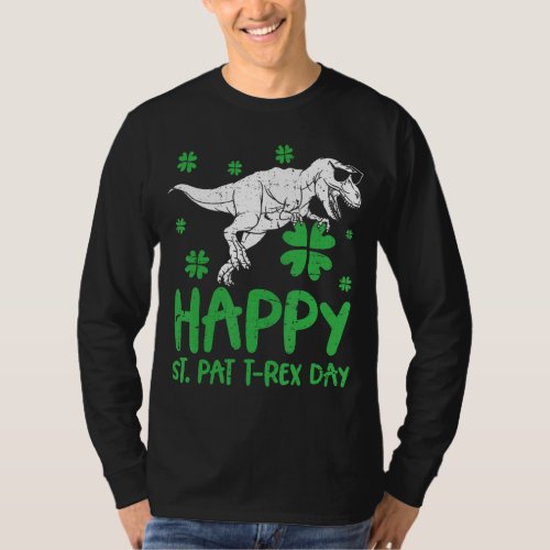 Happy St Pat Rex Dinosaur Saint Patricks Day For  T_Shirt