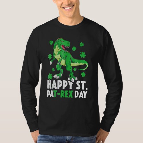 Happy St Pat Rex Dinosaur Saint Patricks Day T_Shirt