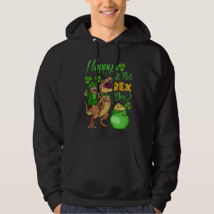 Happy St Pat Rex Saint Patrick's Day Dinosaur Kid Hoodie
