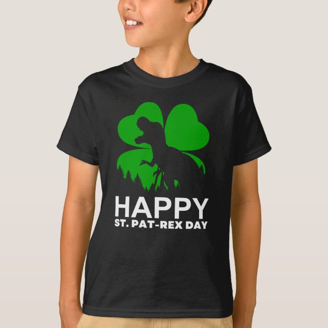 Happy St Pat Rex T-Shirt (Front)