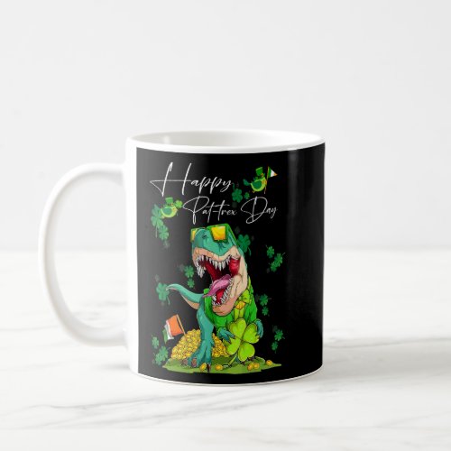 Happy St Pat T Rex Day Dino Saurus St Patricks Day Coffee Mug