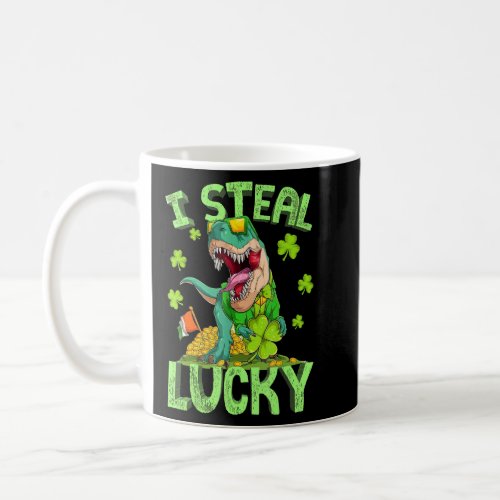 Happy St Pat T Rex Saint Patricks Day Dinosaur Bo Coffee Mug