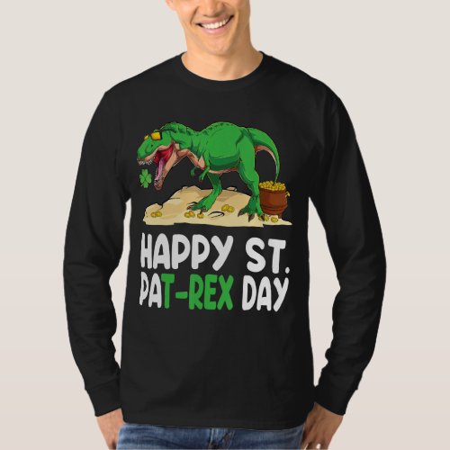 Happy St Pat T Rex Saint Patricks Day Dinosaur Sh T_Shirt