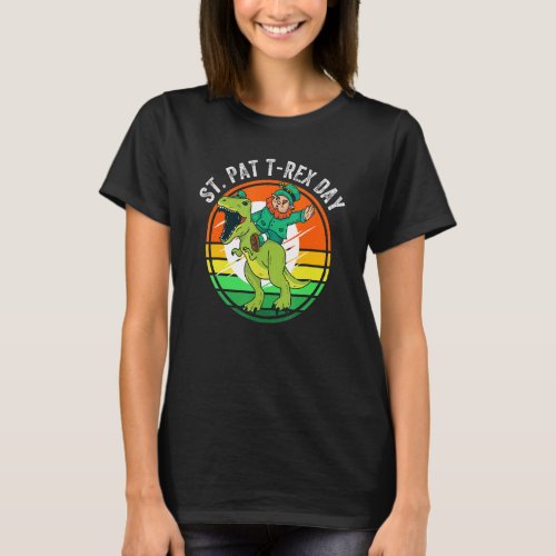 Happy St Pat Trex Day Dino St Patricks Day Adult K T_Shirt