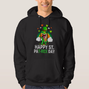 Happy St Pat Trex Day  Dino St Patricks Day Toddle Hoodie