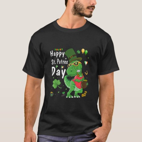 Happy St Pat Trex Day  Dino St Patricks Day Toddle T_Shirt