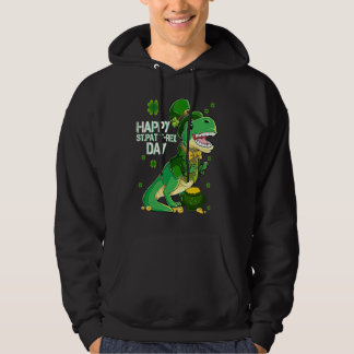 Happy St Pat Trex Day Dino St Patricks Day Toddler Hoodie