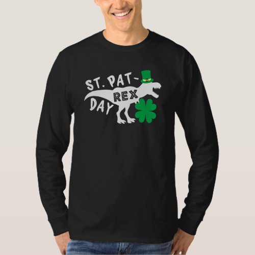 Happy St Pat Trex Day Dino St Patricks Day Toddler T_Shirt