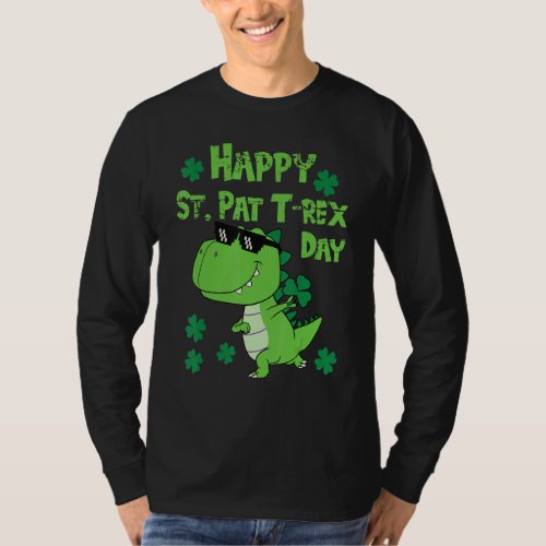 Happy St Pat Trex Day Dino St Patricks Day Toddler T_Shirt