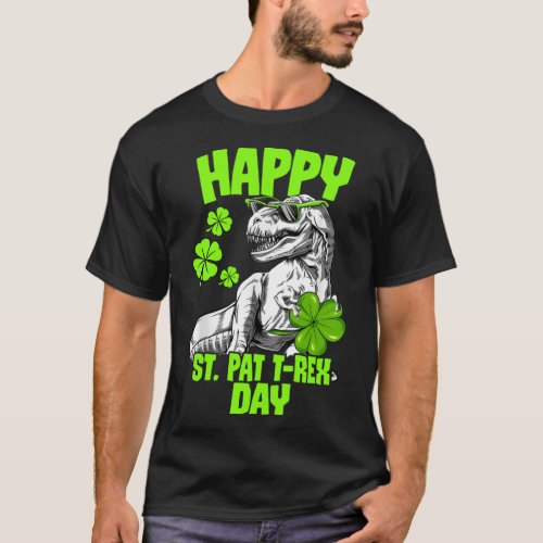 Happy St Pat Trex Day Dino St Patricks Day Toddler T_Shirt