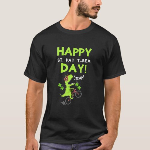 Happy St Pat Trex Day Dino St Patricks Day Toddler T_Shirt