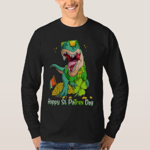 Happy St Pat Trex Day Dino St Patricks Day Toddler T-Shirt