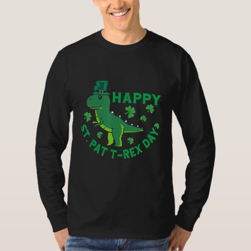 Happy St Pat Trex Day Dino St Patricks Day Toddler T_Shirt