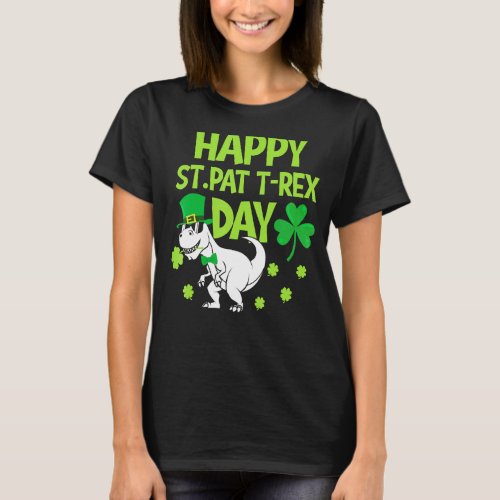 Happy St Pat Trex Day Dino St Patricks Day Toddler T_Shirt