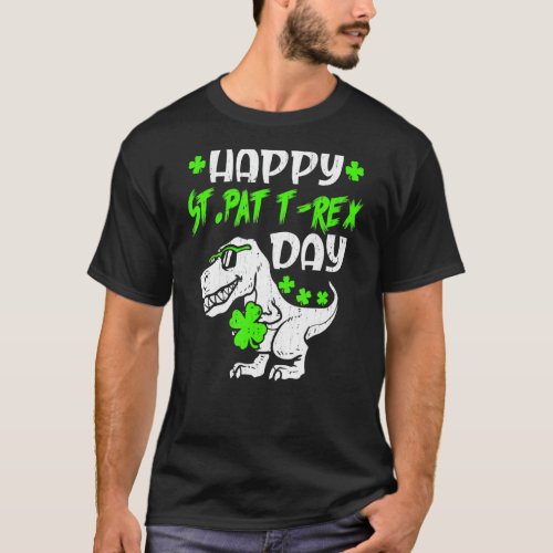 Happy St Pat Trex Day Dinosaur St Patricks Day Kid T_Shirt