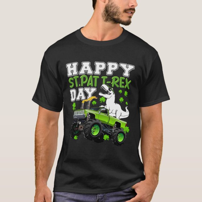Happy St Pat Trex Day Dinosaur St Patricks Day Tod T-Shirt (Front)