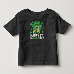 Happy St Pat Trex Day Dinosaur Toddler St Patricks T-shirt