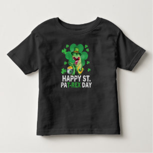 Happy St Pat Trex Day Dinosaur Toddler St Patricks Toddler T-shirt