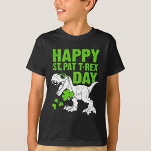 Happy St Pat Trex Day St Patricks Dinosaur Toddler T-Shirt