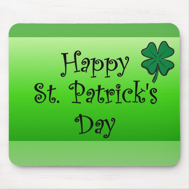 Happy St. Patrick's Day Mouse Pad (Front)