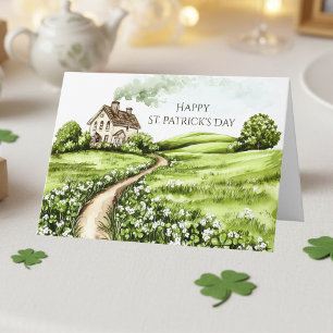 Happy St. Patrick’s Day Card    Irish Cottage