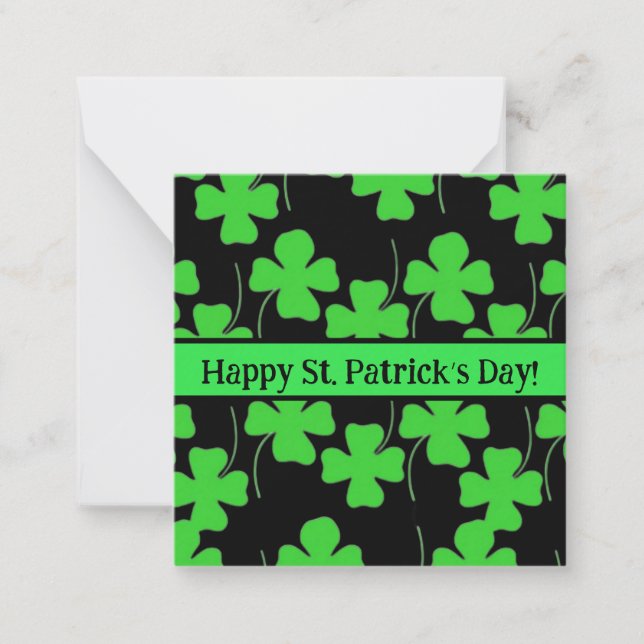 Happy st Patrick’s day cards, cute, stock up! Note (Front)
