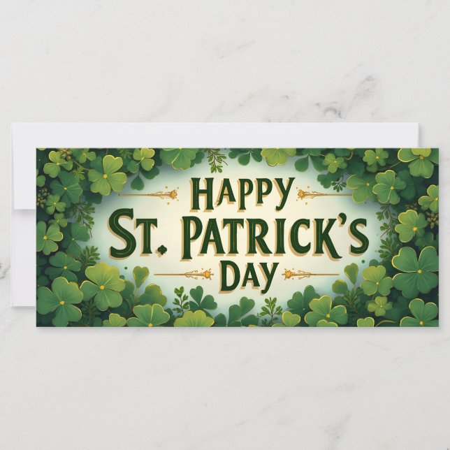 Happy St. Patrick’s Day Clover Art (Front)