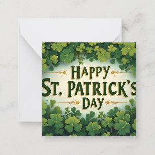 Happy St. Patrick’s Day Clover Art Note Card