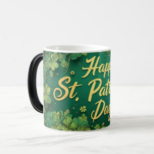 Happy St. Patrick’s Day Clover Design Color Morph Mug